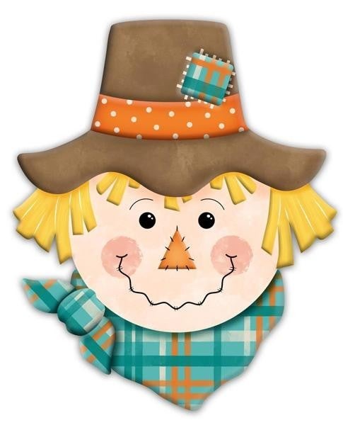 12in Embossed Scarecrow BROWN HAT HALLOWEEN