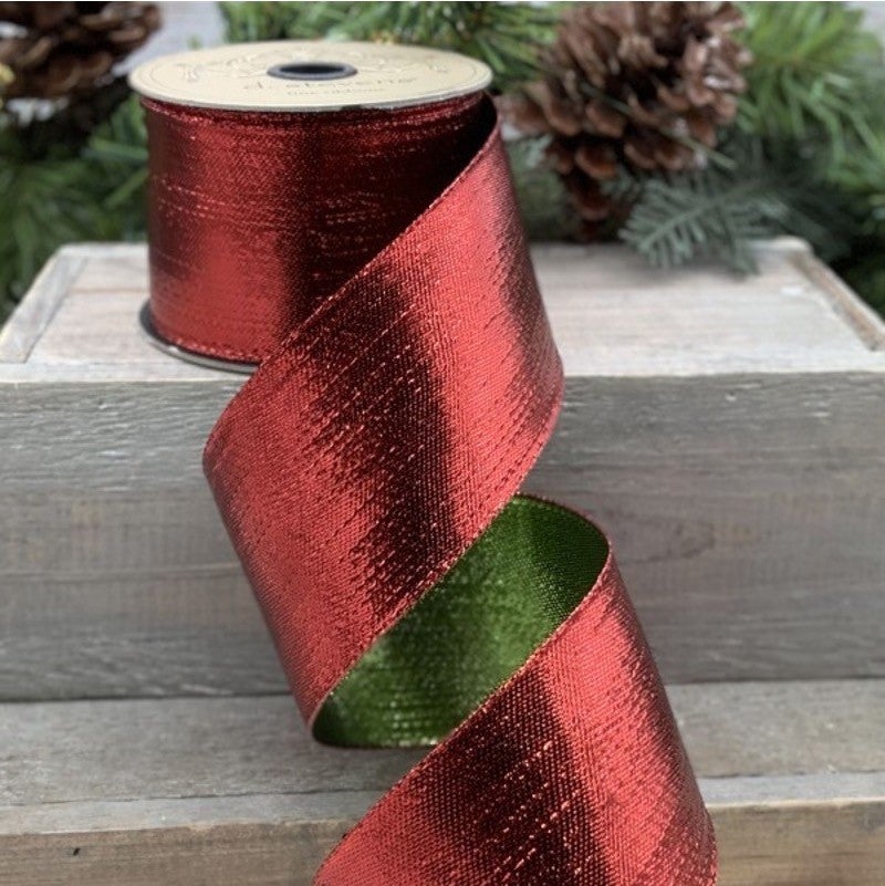 1.5x10 Metallic Double Side RED/GREEN Ribbon D Stevens