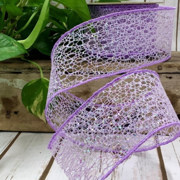 DStevens 2.5 inch GLITTER LACE Lavender