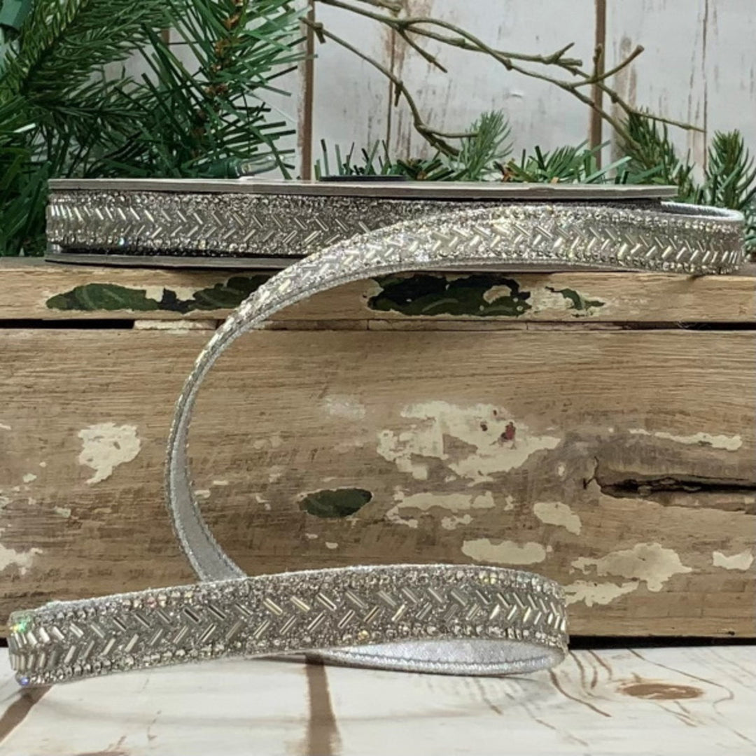 DStevens 0.5in X 9.8yd Gem Chevron SILVER