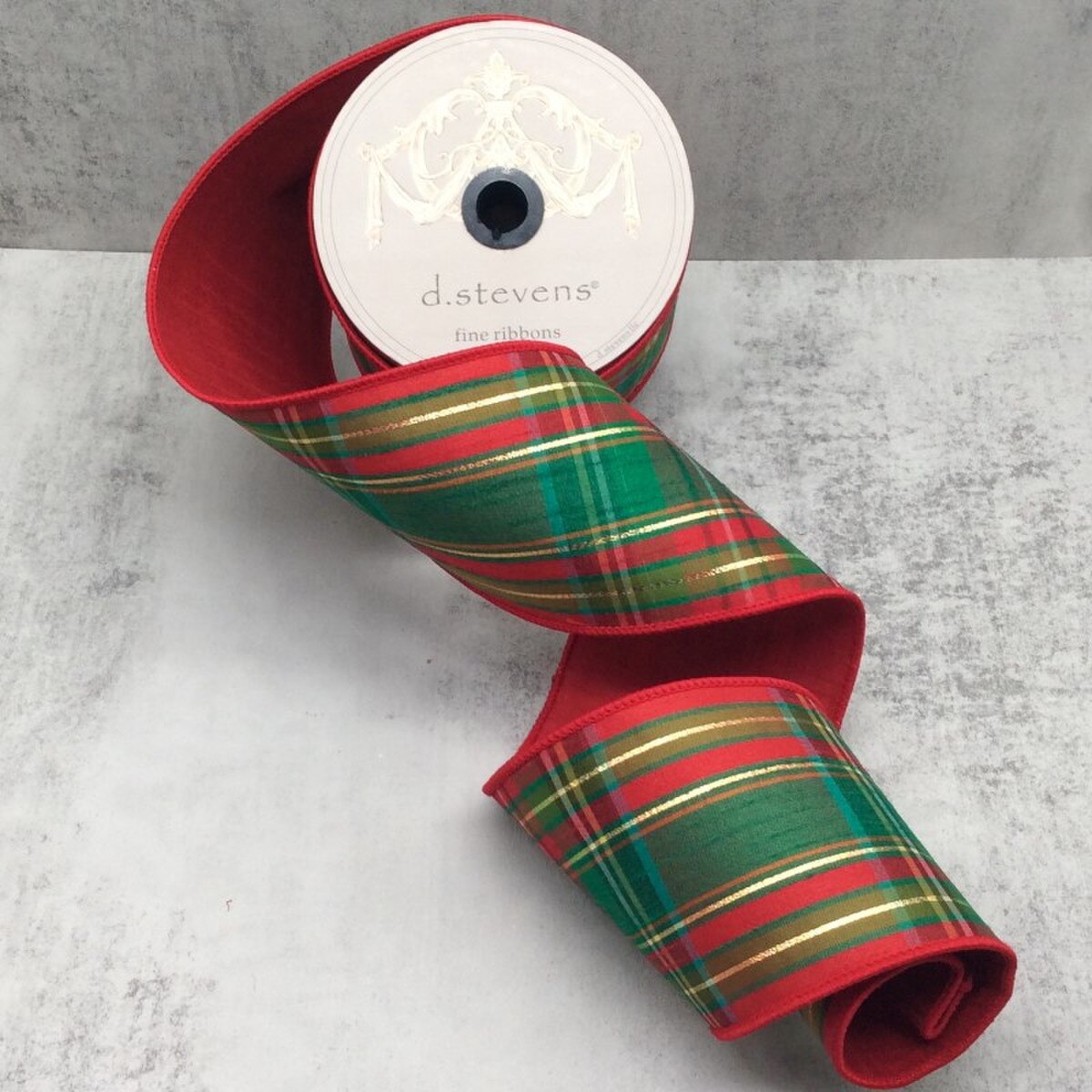 4inx10yd DStevens Dupion Plaid