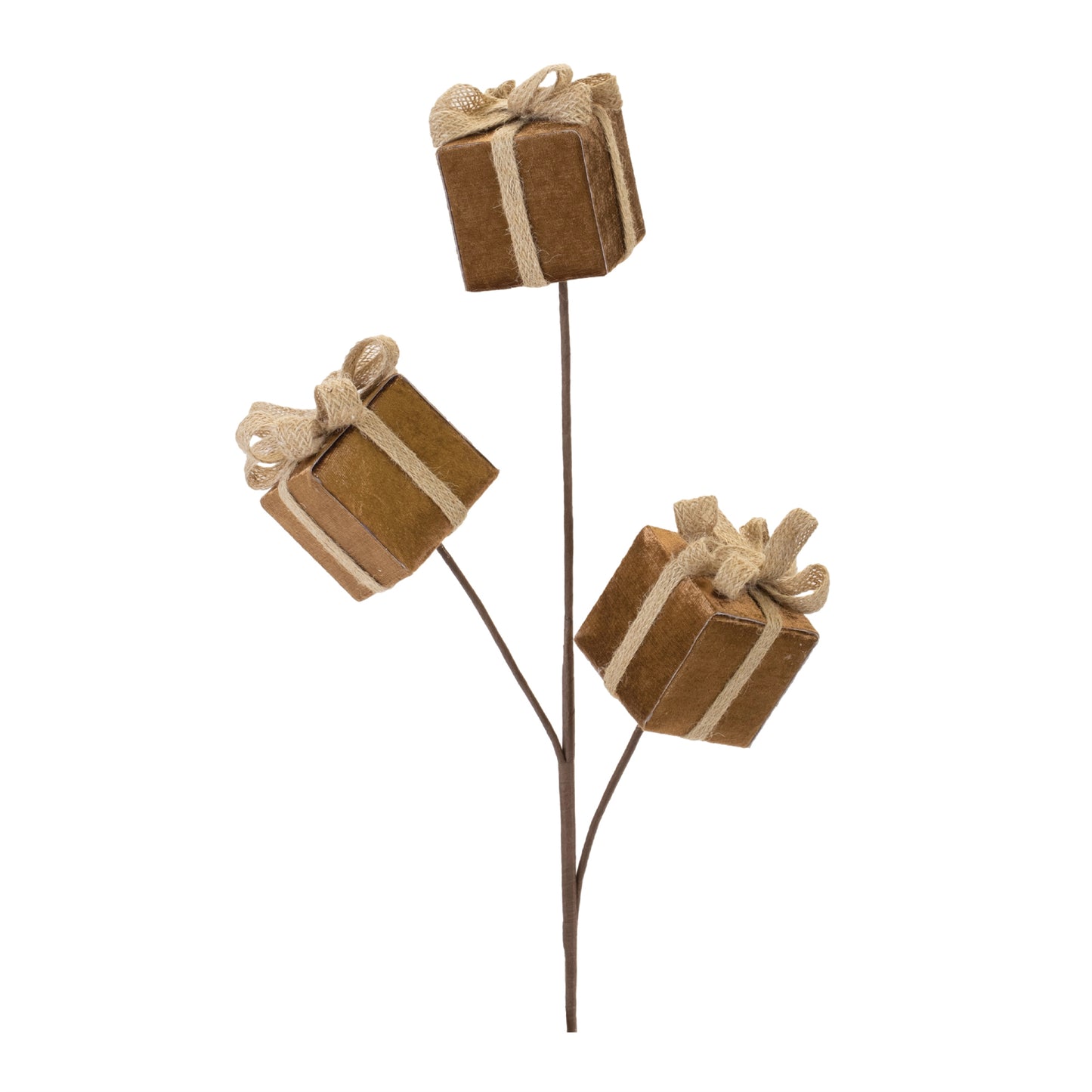 25in Bronze Triple Gift Box Spray - Premium Attachment for Wreaths, Arrangements and Home Decor Melrose