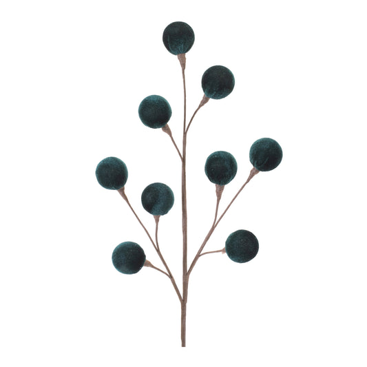 23in Hunter Green Pod Ball Spray - Premium Attachment for Wreaths, Arrangements and Home Decor Melrose