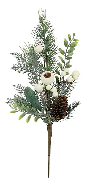17in Pine Cones Berry Spray - Premium Greenery for Wreaths, Arrangments and Home Decor Craig Bachman