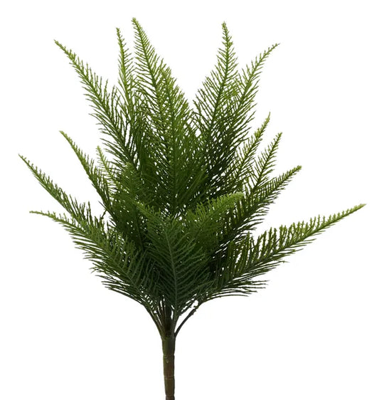 15in TT Green Dense Forest Fern - Premium Artificial Greenery for Wreaths, Arrangement & Home Decor