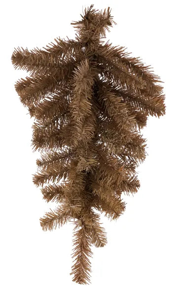 20in Burlap Light Brown Teardrop Swag, 45 tips - Premium Base for Floral Designs and Home Decor