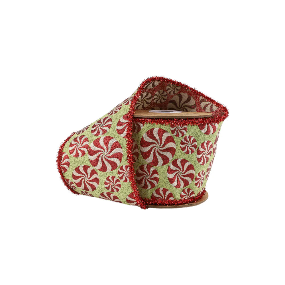 5YD 4in Jacquard Peppermint