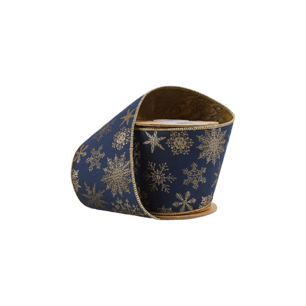 5yd 4in Jaquard BLUE Snowflake