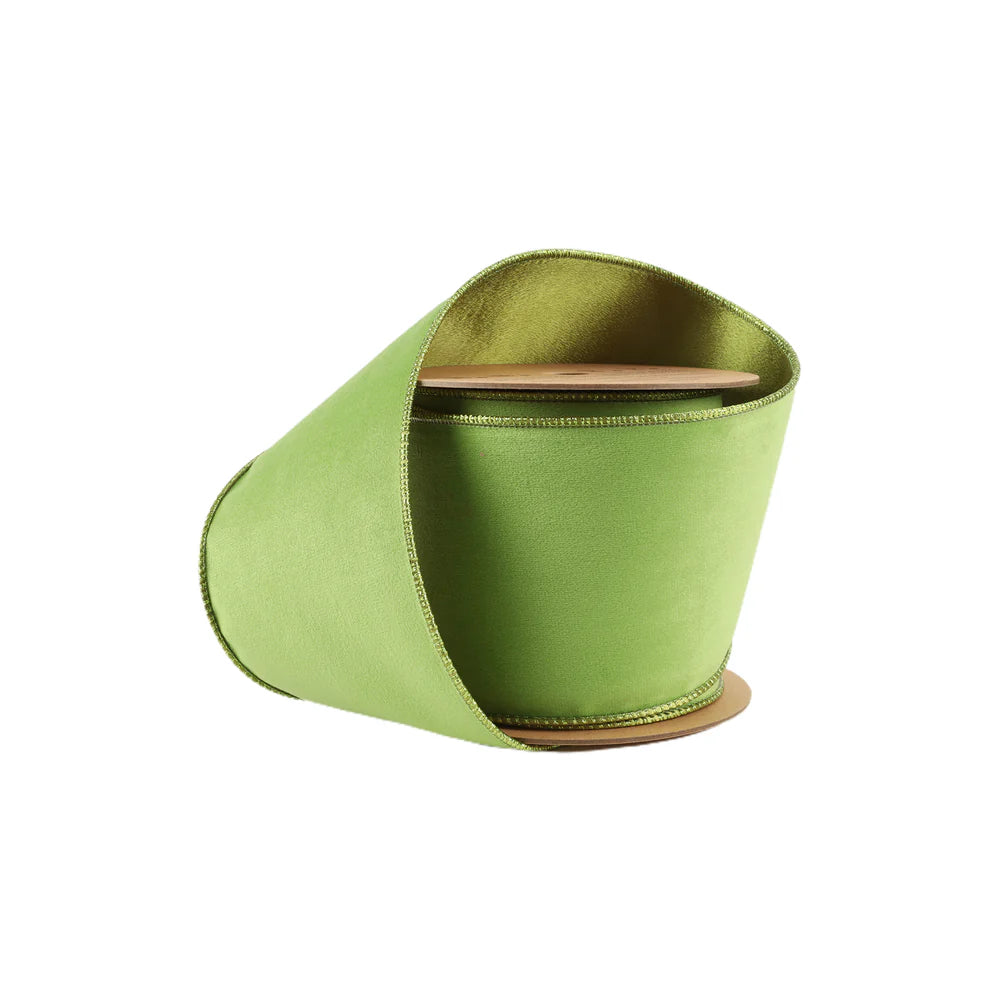 4inx10yd REVERSIBLE Velvet LIME/SHIMLIME