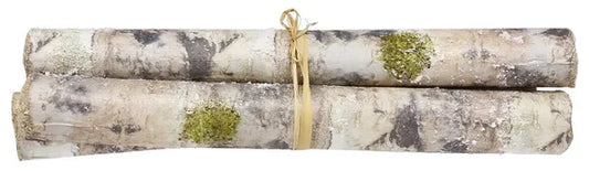 Bundle of 3 - 20in Snow Glitter Birch Log