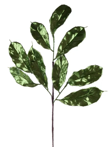 21in Metallic Glitter Magnolia Leaf MOSS