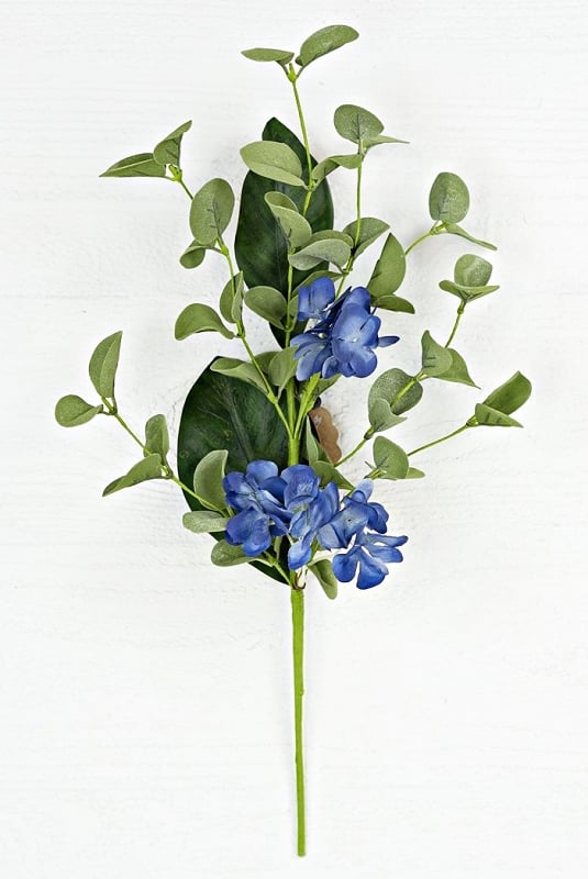 17in Hydrangea/Eucalyptus BLUE