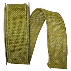 Chartreuse Burlap Wired Ribbon – 1⅜" x 10 Yards | Rustic Wired Ribbon for Wreaths, Bows & Floral Designs