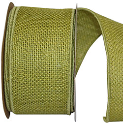 Chartreuse Burlap Wired Ribbon – 2.5" x 10 Yards | Rustic Wired Ribbon for Wreaths, Bows & Floral Designs Reliant Ribbon