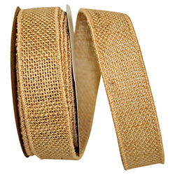 Natural Burlap Wired Ribbon – 1⅜" x 10 Yards | Rustic Faux Burlap Ribbon for Wreaths, Bows & Floral Designs