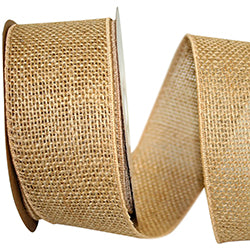 Natural Burlap Wired Ribbon – 2.5" x 10 Yards | Rustic Wired Ribbon for Wreaths, Bows & Floral Designs