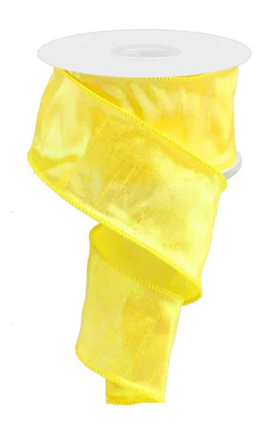 2.5inx10yd Yellow Iridescent Dupioni