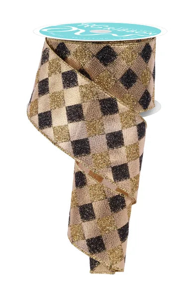 2.5in Black/Gold Checks