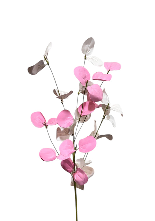 16in PINK/WHITE Silver Dollar w/Twigs