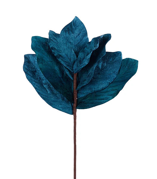 19in Smoke Blue Magnolia Leaves - Premium Greenery for Wreaths, Arrangements and Home Decor Craig Bachman