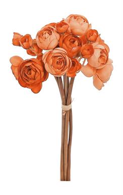 16in Mini Ranunculus ORANGE