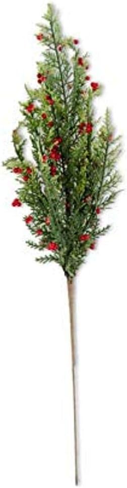 24in Pine Pepperberry Real Touch Stem, Green