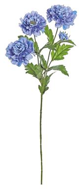 24in Dark Blue Scabiosa x3 w/Bud