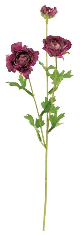 16in Burgundy Mini Ranunculus x3