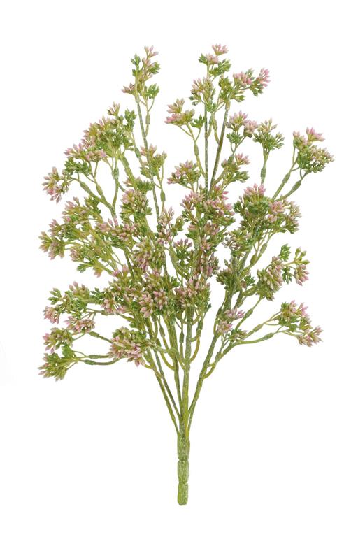 17in Pink & Green Seeds Bush - Premium Florals for Wreaths, Arrangements and Home Decor