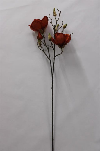 34in Burnt Orange Magnolia - Premium Florals for Wreaths, Arrangements and Home Decor