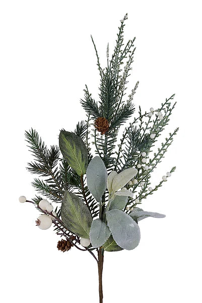 24in Pine Berry Lambs Ear  - Premium Greenery for Wreaths, Arrangements and Home Decor Craig Bachman