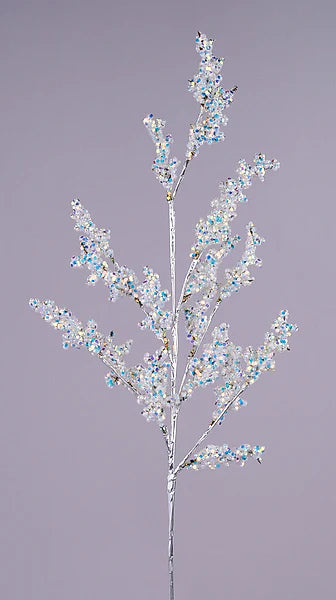 27in Iridescent White Mini Bead Cluster Spray - Premium Greenery for Wreaths, Arrangements and Home Decor Craig Bachman