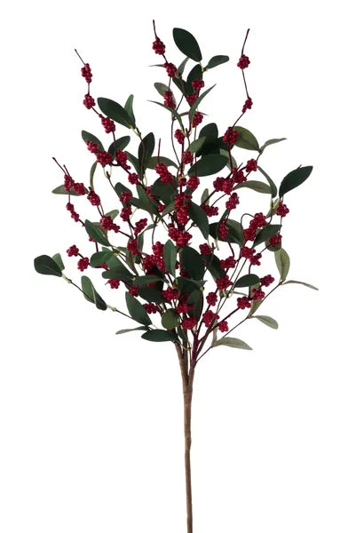 28in Berry/Fabric Leaf/EVA Leaf RED/GREEN