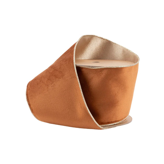 4inx10yd REVERSIBLE Velvet RUST/GOLD