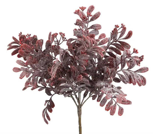 14" Burgundy Spice Leaf Bush X7