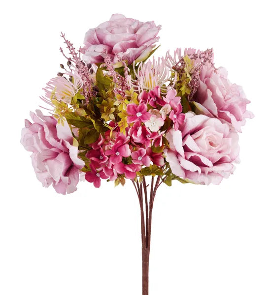 21in Dusty Rose Peony Daisy Protea Bush x5 - Premium Florals for Wreaths and Home Decor (Copy)
