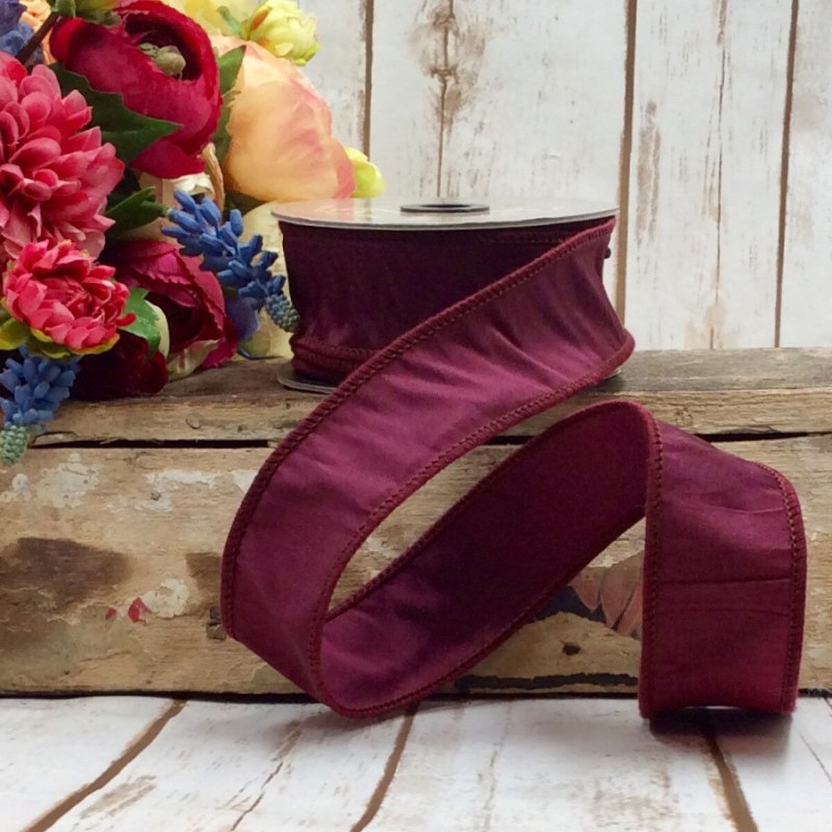 1.5 inch X 10 yard Taffeta MAROON