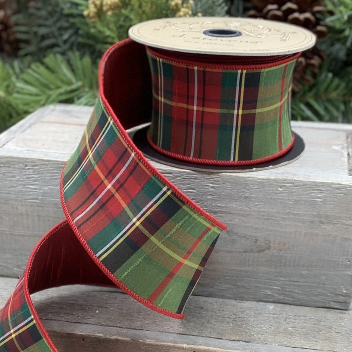 2.5 inch X 10 yard Faux Dupion Tradition Tartan