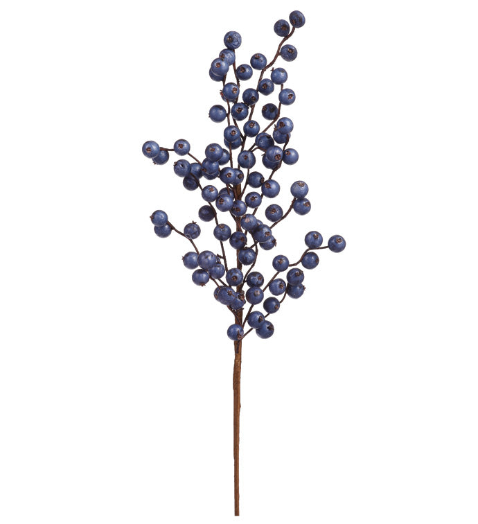 25in Blue Berry Spray - Premium Greenery for Wreaths, Arrangements and Home Decor Napco