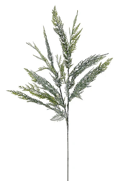 33in Snow Cedar Spray - Premium Greenery for Wreaths, Arrangements and Home Decor Essentials