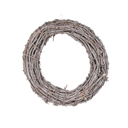 14in Smilax Glabra Whitewash Wreath Frame