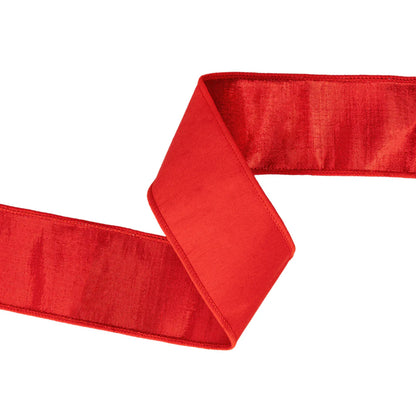 2.5inx10yd Red Metallic-Back Fused Ribbon