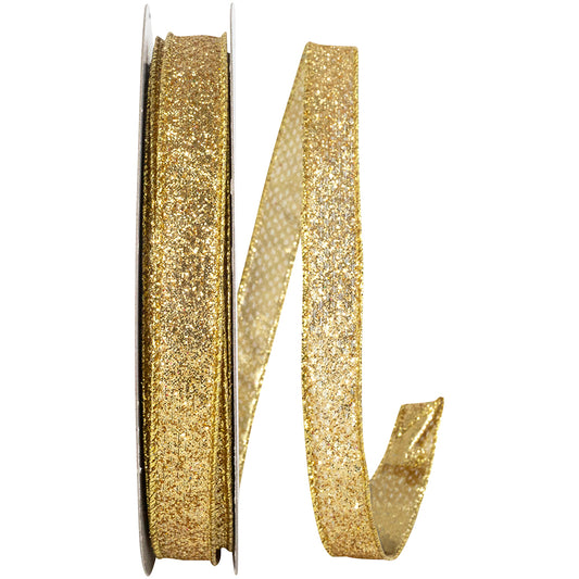 5/8in 25YARDS Glitter Lame Gold