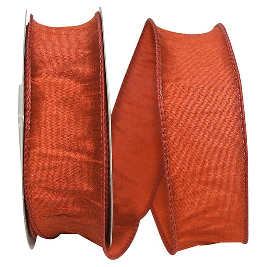 1.5in x10yd Dupioni Supreme RUST