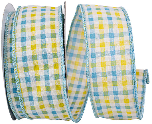 1.5inx10yd Light Blue Seersucker Check