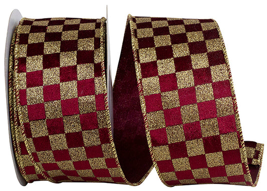 2.5in Check Glitter Velvet Deluxe BU/GO Reliant