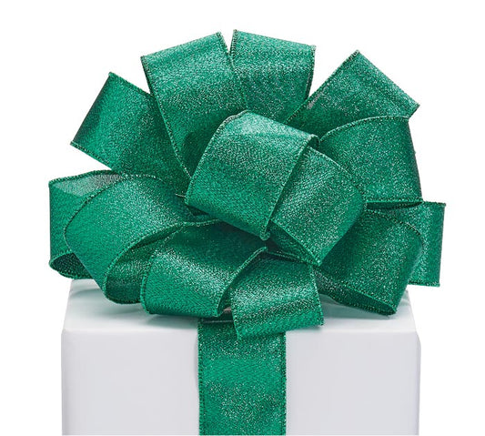 1.5 inch X 20 yard Shimmer Green Ribbon