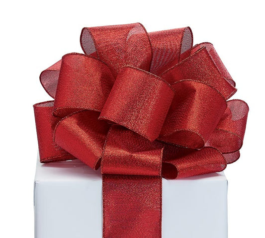 20YARD x 2.5in Shimmer Metallic RED Ribbon