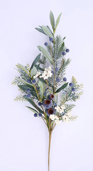 26in Berry Willow Spruce - Premium Greenery for Wreaths, Arrangments and Home Decor CRI