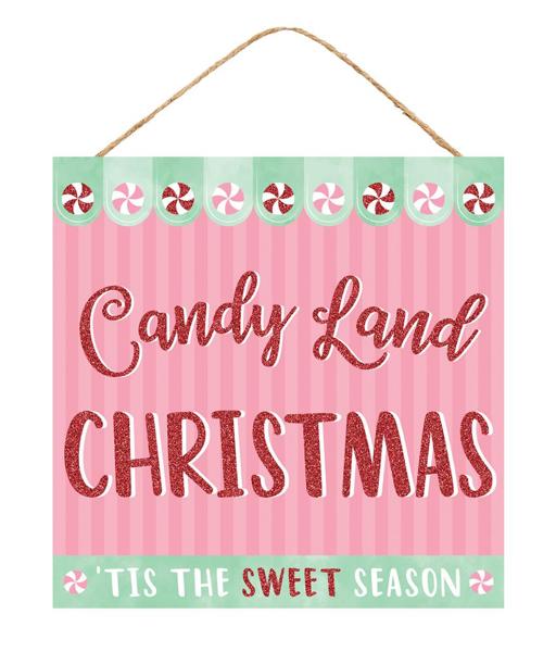 10in Wooden CANDYLAND sign